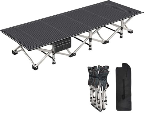 Campingsäng (en:Fällbara campingsängar för vuxna, 66 cm (26 tum) extra breda campingsängar, bärbara reseläger, slitstarka sovsängar med bärväska, hopfällbar säng för inomhus utomhus resor kontor