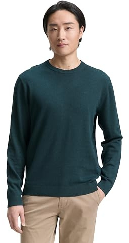 TOM TAILOR Maglione Uomo 1039805, 21545 - Sapphire Green Melange, XL