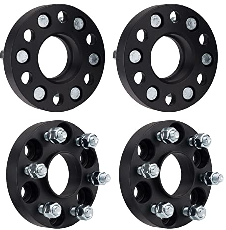 KAC 6x4.5 Hub Centric Wheel Spacer 1 Inch for Frontier, Pathfinder, Xterra, Equator, 66.1mm Hub Bore & M12x1.25 Studs, 6 Lug Forged Spacer, 4PCS