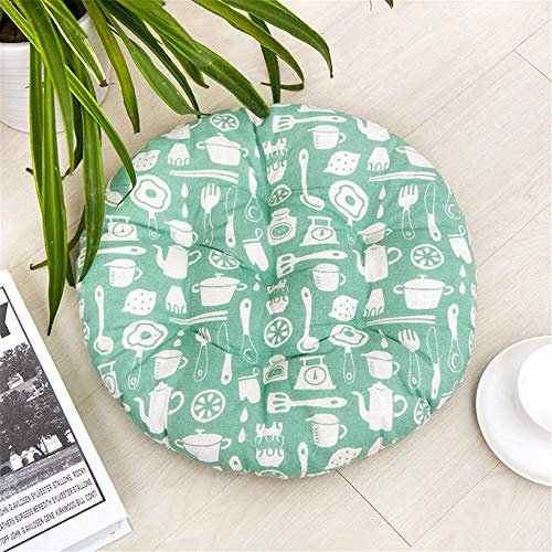 Set of 4 Round Cushions for Garden Chairs 40x40cm Soft Upholstered Seat Pads for Balcony & Terrace - Stylish Outdoor Decor for Comfort and Style