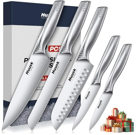 Huusk Japanese Chef Knife Set - 5 Piece Kitchen Knife Sets