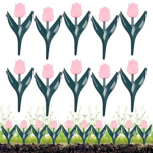 Valla para macizos de flores | 10 piezas Valla de borde de jardín | Para Piscina Animal Jardín Delantero Patio trasero Camaños para verduras Jardín elevado