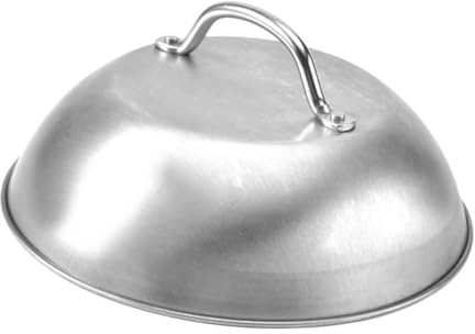 Toyvian Cubierta de Acero Inoxidable para Platos Hemisférica Tapa para Comida con Mango Protectora para Bistec Barbacoa y Parrilla Resistente y Práctica para Restaurante