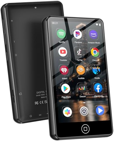 AGXOV 80GB MP3 Player with Bluetooth and WiFi,MP3 & MP4 Players with 4.02-inch Touchscree and Speaker,Spotify Music Players with Pandora,Audible,Amazon Music,Spotify,Play Store,up to 512GB