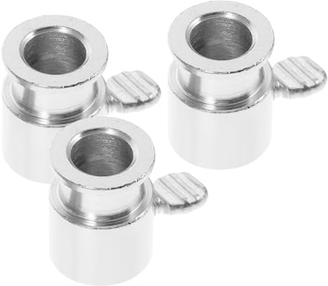 Gadpiparty Accessori per Barbecue 3 Pezzi, Porta-Asta Spiedo Girarrosto in Metallo Cromato, Manicotto Fermo Elettrico per Griglia, Utilizzo per Campeggio e Cucina all’Aperto