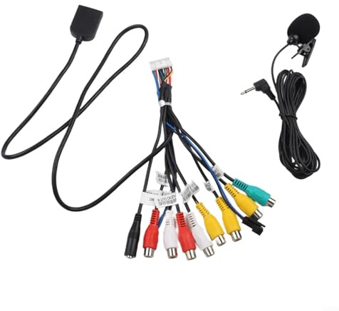 Momfin Adattatore per scheda SIM per auto, connettore a 20 pin con microfono per radio GPS multimediale, microfono esterno per Android, materiale ABS per veicoli da 12 V