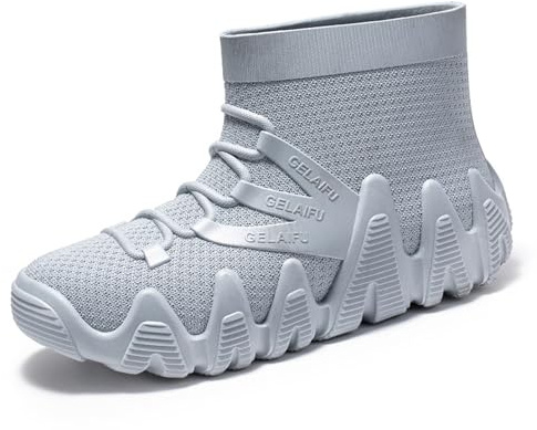 Botas de lluvia para hombre con suela gruesa reforzada de caña media alta, botas de lluvia impermeables antideslizantes para trabajo, pesca, jardín, robustas, botas de goma para hombre