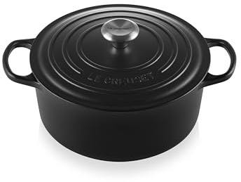 LE CREUSET Signature Cast Iron Round Casserole, 26 cm - Satin Black