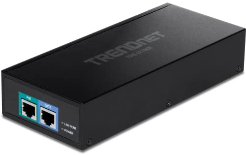 TRENDnet 10G PoE++ Injector, Supplies PoE (15.4W), PoE+ (30W), or PoE++ (90W), Converts a Non-PoE Port To A PoE ++ 10G port, Metal Housing, Black, TPE-319GI