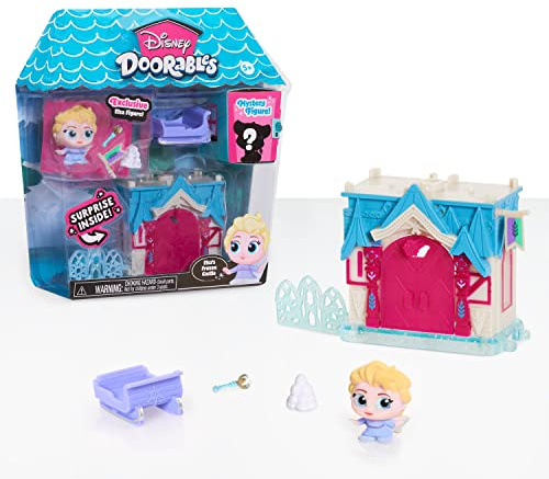 DOORABLES Disney, ELSA, Mini-Haus mit 2 Figuren, 1 Überraschung und Zubehör, Verschiedene Modelle erhältlich, Spielzeug für Kinder ab 3 Jahren, GIOCHI PREZIOSI, DRB023