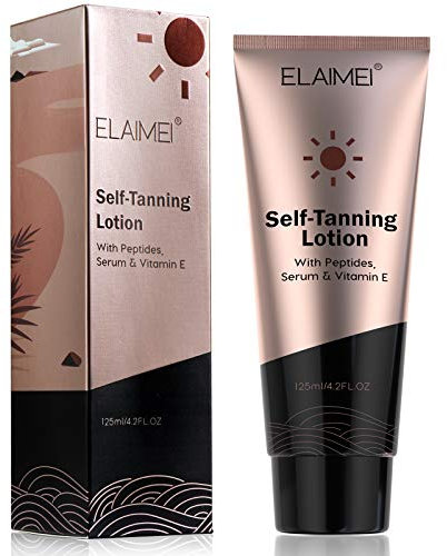 FRDUGA Selbstbräuner für Körper und Gesicht, Instant Körperselbstbräuner, Natural Bronzer Selbstbräunungslotion, Bräunungsbeschleuniger, Self Tanning Lotion (125ml, Lotion)