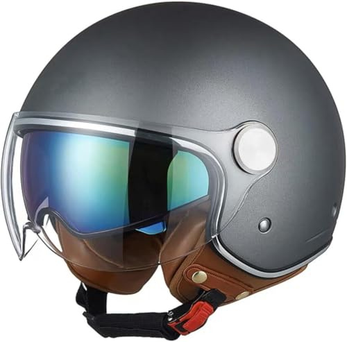 ViPER RSV19 Open Face Motorbike Helmet - Scooter Motorcycle Crash Jet Helmet for Men Women with Sun Visor - Electric Bike & Road Bike Road Legal ECE 22.06 Approved Motorbike Helmets