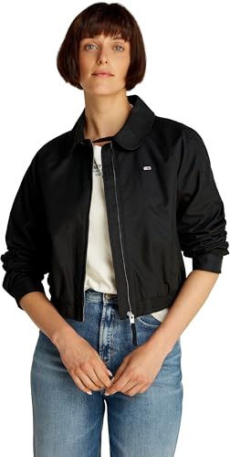 Tommy Jeans Tjw Cotton Jacket Ext Dw0Dw20403, Giacca, Donna, Nero (Black), L