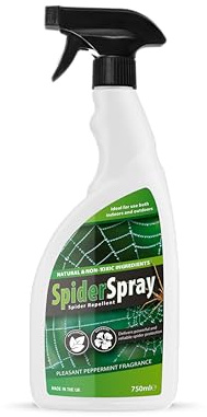 Spider Repellent Spray 750ml - Peppermint & Geraniol - Natural Eco Friendly Indoor & Outdoor Pest Control - Safer Alternative to Spider Killer Sprays