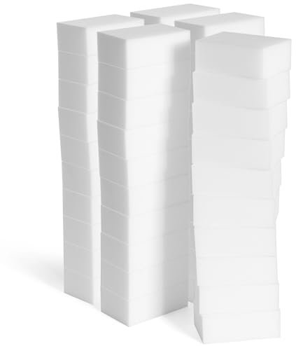 (50 Pack 3.1x1.9x1.1) Melamine Sponges Magic Cleaning Sponges in Bulk Eraser Sponges for Kitchen Bathroom Cleaning Supplies for Stains and Dirt