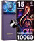 OUKITEL C60 10000mAh Large Battery Mobile Phones(307g) - Newest Android 15 Phone, 110LM Flashlight,16GB RAM+128GB ROM+1TB,6.88 HD+ Large Screen,4G Dual,5G WiFi/Fingerprint/Face ID/GPS(Purple)