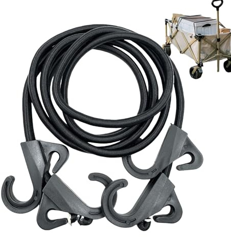 Derwrtup Cordon Élastique,2m Corde Élastique Résistante pour Camping | Corde Extensible Sécurisée pour Usage Extérieur pour Moto, Coffre, Bateau, Tente, Randonnée et Bagages