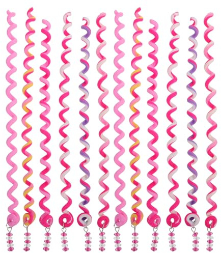 SAFIGLE Fermagli per Trecce a Spirale 12 Pezzi Colori Assortiti, Clip per Acconciature Bambina, Accessori Chioma per Feste e Uso Quotidiano