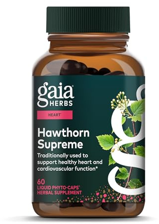 Gaia Herbs Hawthorn Supreme - Hawthorn Berry Supplement - with Herbs Traditionally Used to Support Heart Health* - 60 Vegan Liquid Phyto-Caps (60 Servings)