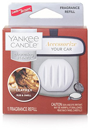 Yankee Candle Charming Scents Car Air Freshener Refill, Leather