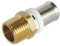 SOMATHERM FOR YOU, Raccord droit mâle à sertir pour tube multicouche Ø16 M15/21 - Compatible avec outillage U, H, TH - Norme NF 545 - Étanchéité optimale avec joints toriques