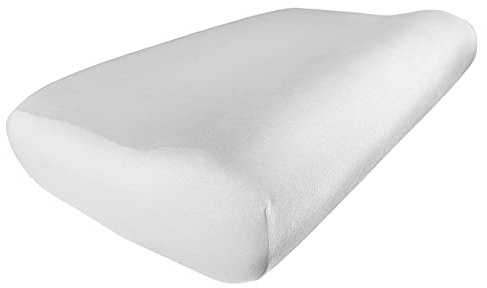 Funda Edda Lux para Almohada Cervical, 55 x 35 cm, Funda de cojin Suave Hecha para Pillowise Almohada de Cuello, de Jersey algodón 100%, Blanco