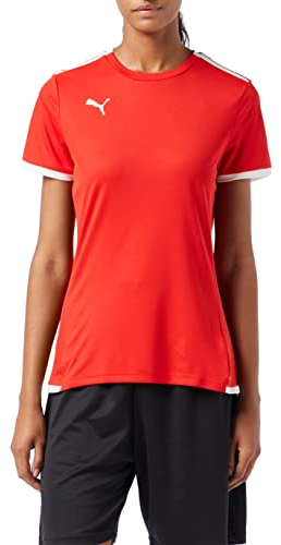 PUMA Damen Teamliga Jersey W Shirt, Puma Red-puma White, L EU