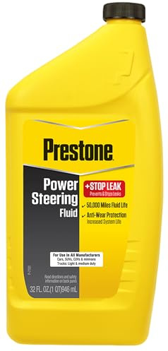 Prestone AS263Y Power Steering Fluid and Stop Leak 32 oz., Pack of 12