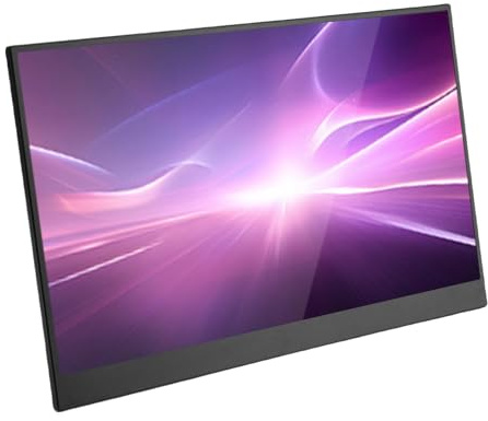 Jectse 1080p 15,6 Tum Portable Monitor, FHD USB C HDMI Ultra Slim Travel Monitor med Kickstand 120Hz 100,0% SRGB Gaming Monitor Inbyggd Dubbelhögtalare för Switch Laptop PC -telefon