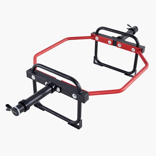 VEVOR Barra Hexagonal, Carga Máxima de 240 kg, Barras para Encogimientos de Hombros, Equipo de Levantamiento de Pesas y Entrenamiento de Fuerza, Gimnasio en Casa para Sentadillas, Rojo y Negro