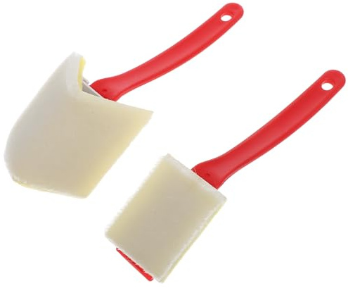 Beavorty Pennelli per Bordi Triangolari 2 Pezzi, Set Strumenti per Pittura Murale Setole Fini, Accessori per Verniciatura di Angoli e Soffitti, Uso Interno ed Esterno per Rifiniture