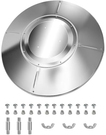 Calentador De Patio Con Escudo Reflector, Piezas De Repuesto Para Calentador De Propano De 33 Pulgadas, Uso En Exteriores Con 3 Agujeros Preperforados, Accesorios De Patio Resistentes, Cubierta
