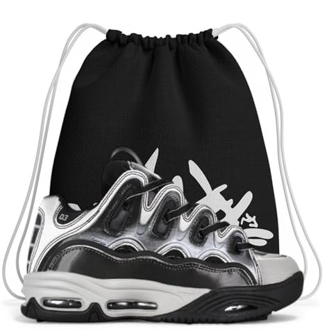 Scarpe da Skateboard – Osiris D3 2001 Silver/Black Holo – Chunky con Airbag – Ammortizzate e Resistenti – Suola Grip – più Sacca