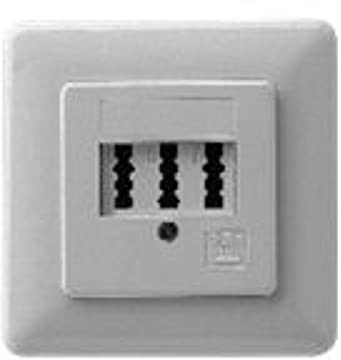 ZE Kommunikationstechnik TAE Dose 3x6 NFN,UP LSA mit LSA-Anschlussklemmen, Pearl White;RAL 1013