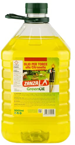 Huile à la citronnelle pour torche torche torche 5 l chasse anti-moustiques lampes jardin été - Cura Farma, jaune