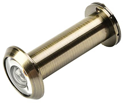 Othmro Spioncino di sicurezza per porta, diametro del foro: 16 mm, in metallo, spioncino a 200 gradi, con copertura girevole per la privacy, per porte spesse 55-90 mm, spioncino durevole per casa,