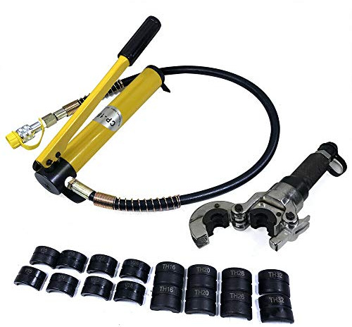 Juego de herramientas de prensado manual de 6T para tubos V/TH (forma de V 12 – 28 mm/T 16 – 32 mm)