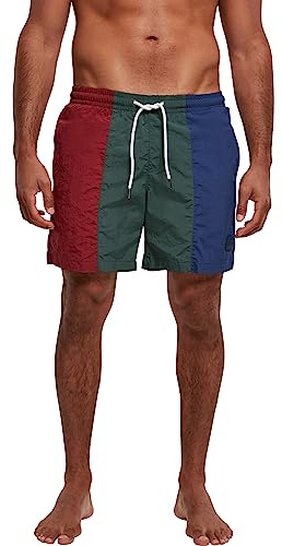 Urban Classics Badbyxor för män, 3-tons badshorts, badshorts för män med Urban Classics logo Print i 2 färgvarianter, storlekar S – XXL