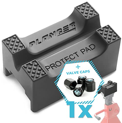 PLANGER® - Protect Pad + 4 VENTILKÅP - 1x jackstativ gummikudde universal - passar nästan alla jackstativ - perfekt skydd
