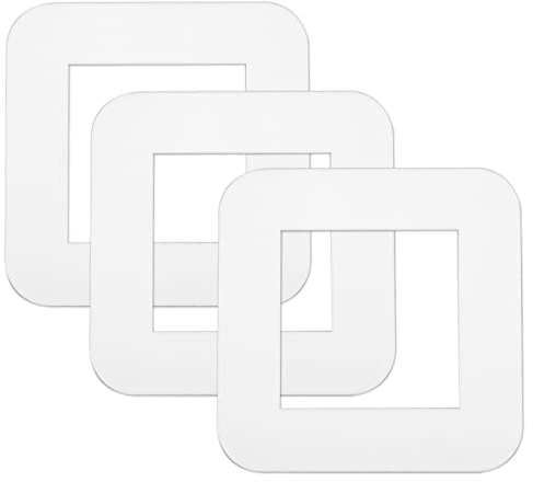 duisoad 3 Stück Lichtschalter Abdeckung Aufkleber, Lichtschalter Umrandung Weiß Acryl Lichtschalter Abdeckung für Zuhause Wandschalter Dekoration