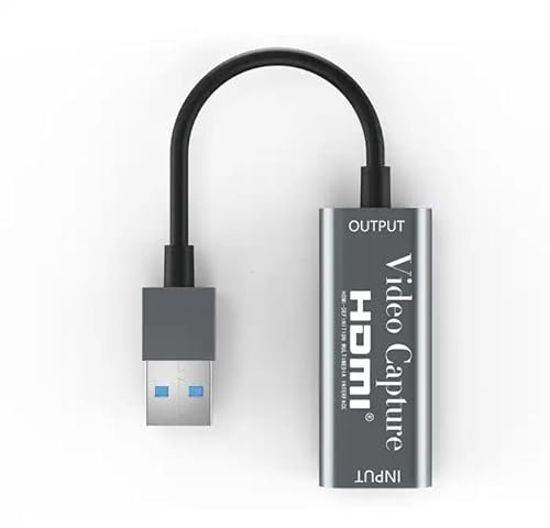4K HDMI to USB 3.0 Video Capture Card - Full HD 1080P 4K Video Recorder for Game Streaming, Live Broadcasting, and Online Teaching - HDMI Capture Device for Video/Streaming/Gaming.
