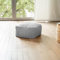 Home Deluxe - Sitzsack Hocker Cozy - Stoff: Samt Cord, Farbe: Hellgrau - Maße: 44 x 44 x 25 cm, inkl. Füllung I Sitzmöbel Bean Bag Sitzsäcke