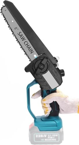 Mf ArtShop Mini Motosega a Batteria da 8 Pollici, 48V, Doppia Batteria, Potatura Giardinaggio, Taglia Rami, Motosega Elettrica Portatile