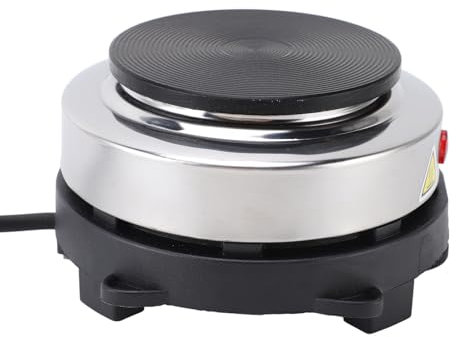 Fornello Elettrico da Piano di Lavoro Singolo, Piastra Elettrica da 500 W Controllo della Temperatura a 6 Livelli, Fornello Compatto Bruciatore per Teiera Elettrica per Casa