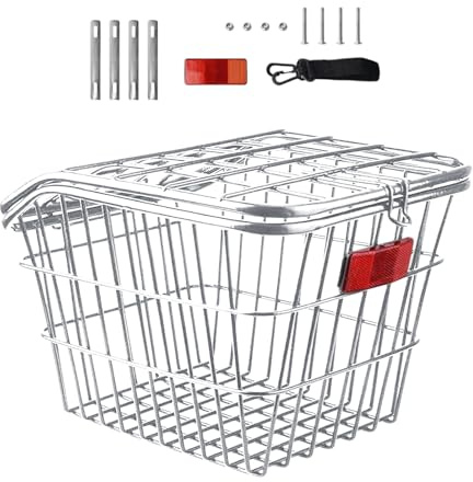 Trasero - Portabicicletas Pesado, Estante de Almacenamiento del Marco Trasero | Caja de Bicicleta, Caja de Transporte de Bolsas Escolares, portautilidad portátil, Estante de Equipamiento Regular