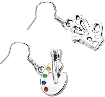 JOINPAYA Boucles d'Oreilles Pendentif Pinceau pour Artiste Peintre Bijoux pour Professeur d'Art et Étudiante en Art Lot de 2 Présent pour Usage Quotidien et Occasions Spéciales