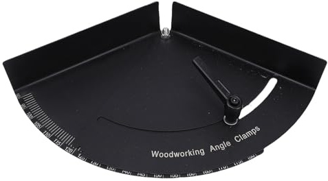 Luocute Morsetto Angolare per la Lavorazione del Legno, Dispositivo di Serraggio in Acciaio Inossidabile Ad Angolo Retto Regolabile da 90 a 180 Gradi con Linee di Scala e Manopola a
