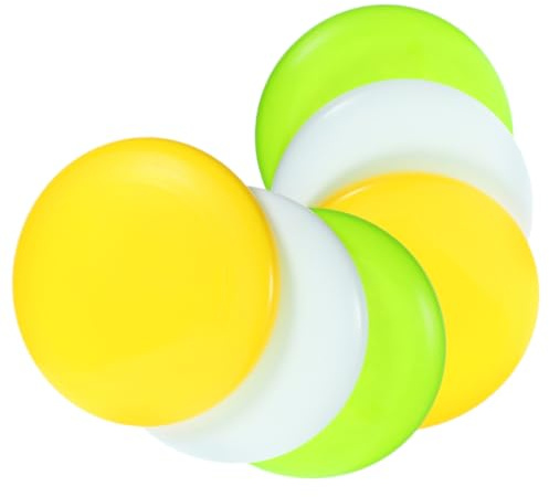 GALPADA Disc Golf Putter und Midrange Scheiben 6 Stück Pack Leicht Formstabil für Golfspielplätze und Outdoor Aktivitäten Unisex in Weiß Gelb Grün