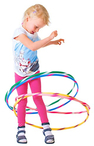 hoopomania Hula Hoop coloré pour Enfants [Ø60cm - Rouge-Vert] Cerceau de Gymnastique pour Enfants à partir de 3 Ans