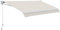 Outsunny Toldo Manual Retráctil 200x250 cm Toldo para Balcón con Manivela de Metal Impermeable y Anti-UV Toldo Enrollable de Exterior para Jardín Terraza Ventanas Crema